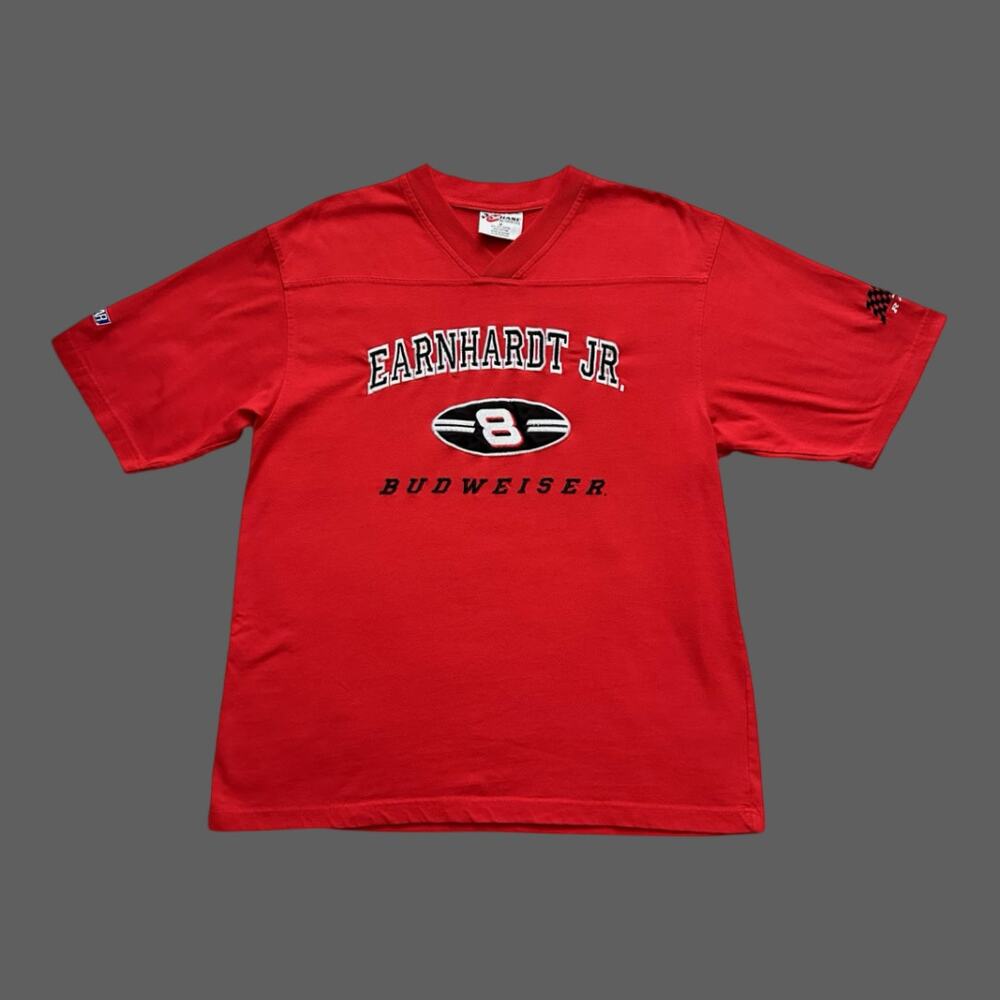 Dale Earnhardt Jr. Budweiser Vintage V-Neck Tee Size M